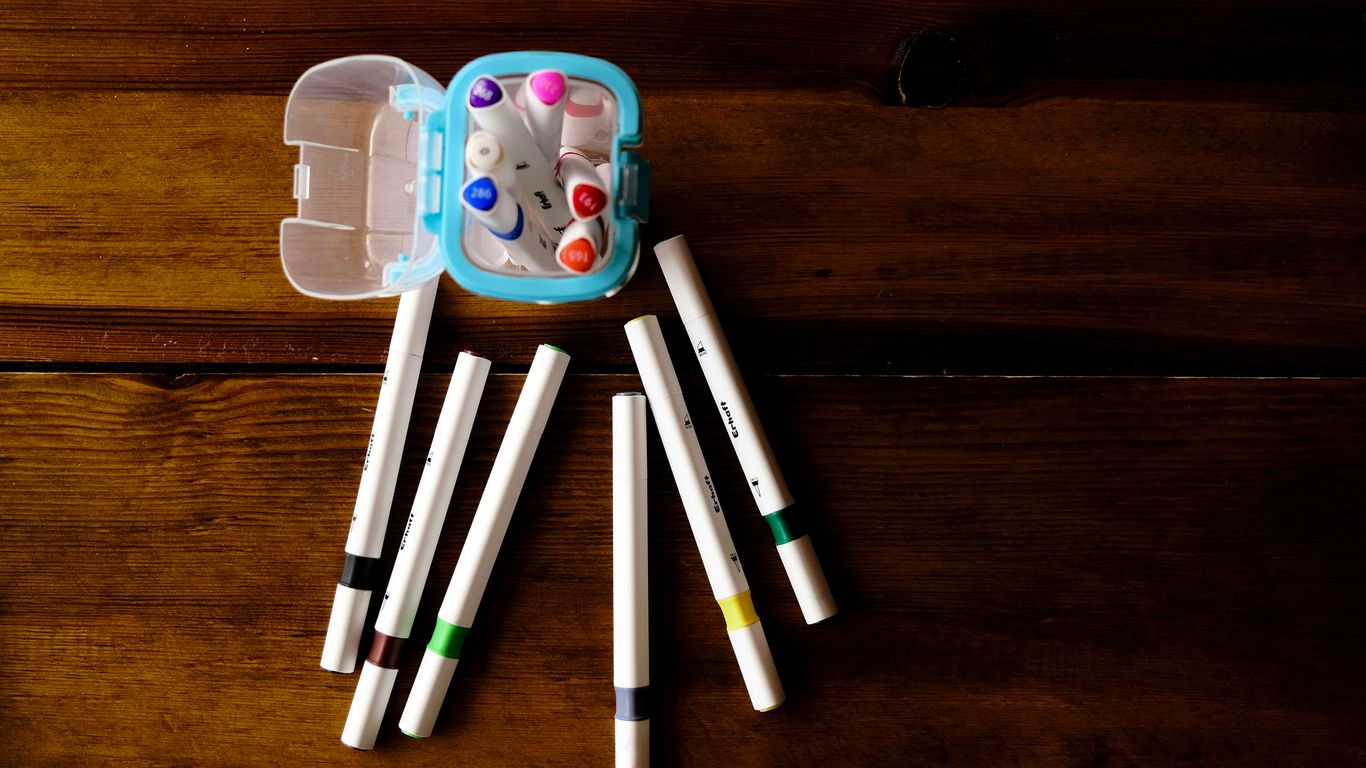 Diverse collection of professional markers