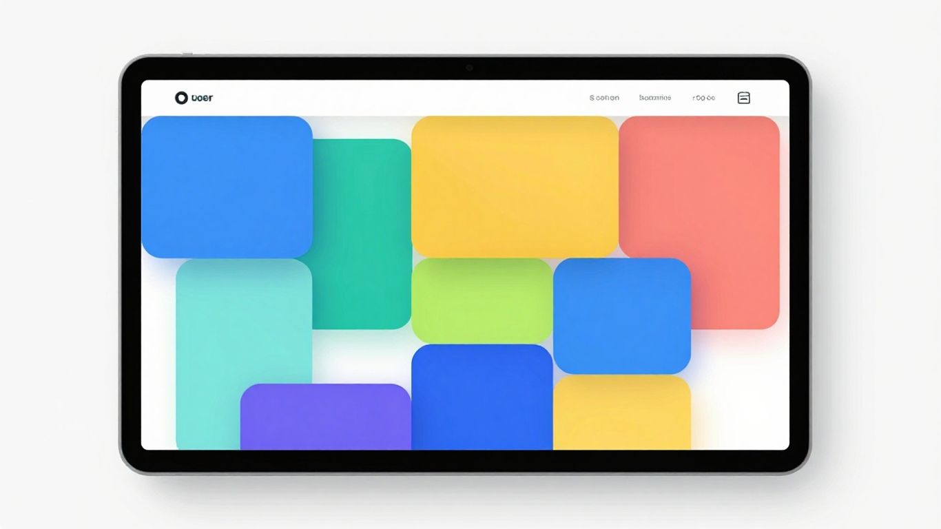 Modular website design blocks assembling into a cohesive structure.