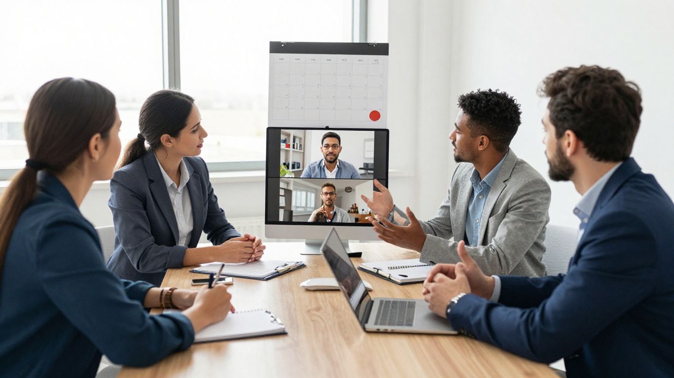 Manager preparing an inclusive global team meeting
