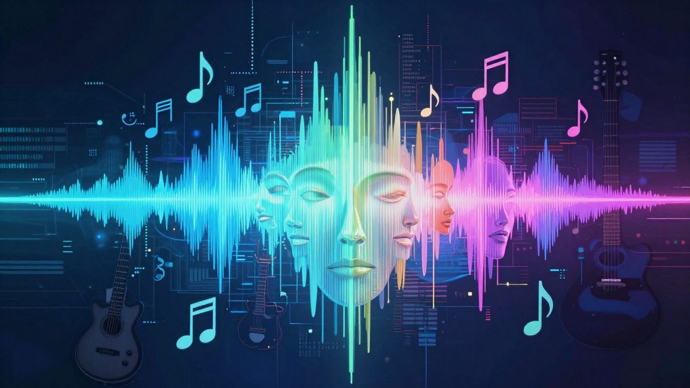 AI music generation and vocal customization tools.
