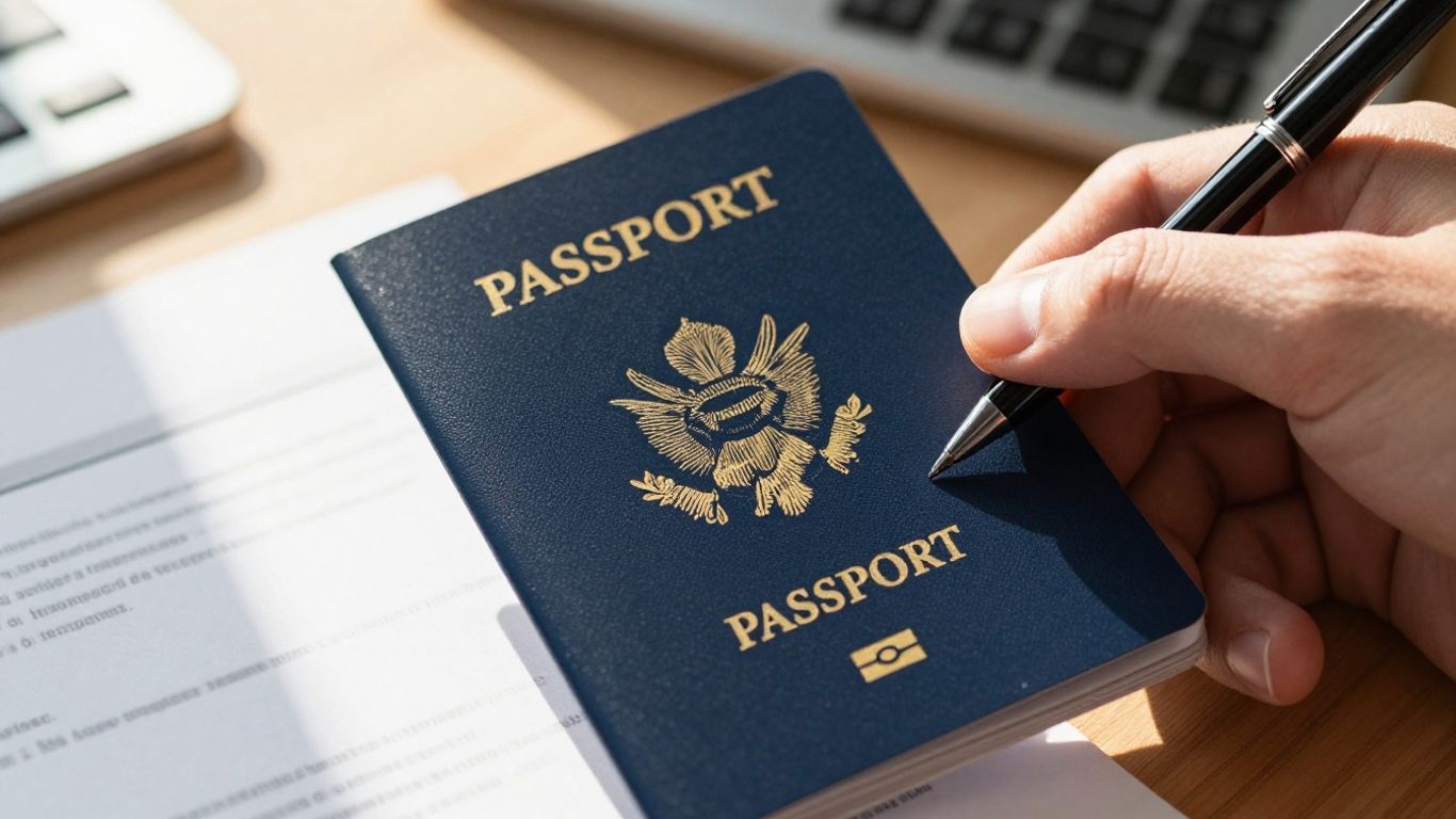 US passport and pen for DACA renewal application
