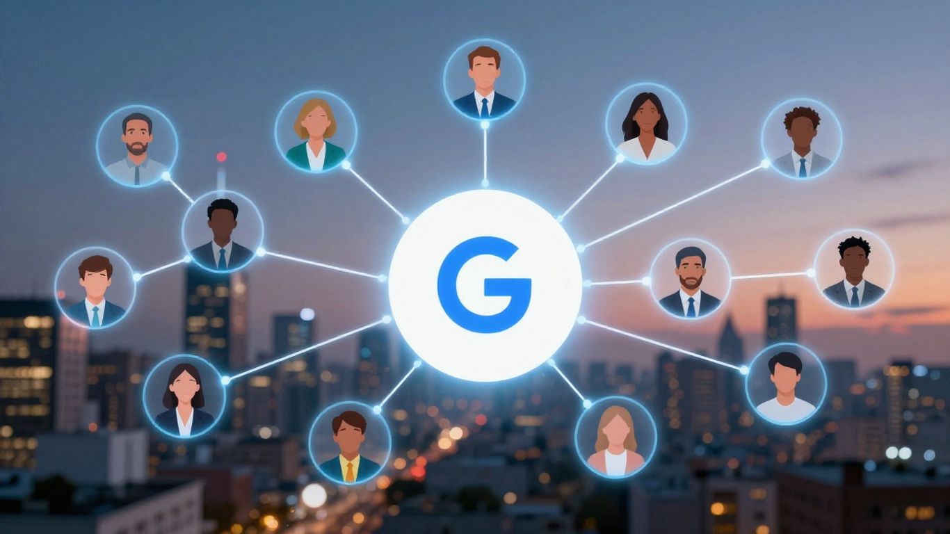 Conceito de segmentação de público no Google Ads.