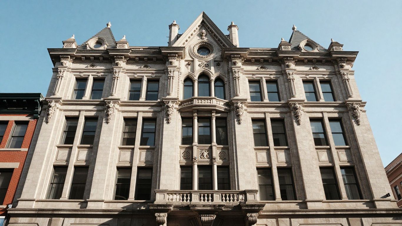 Photograph of a unique Portland building facade.