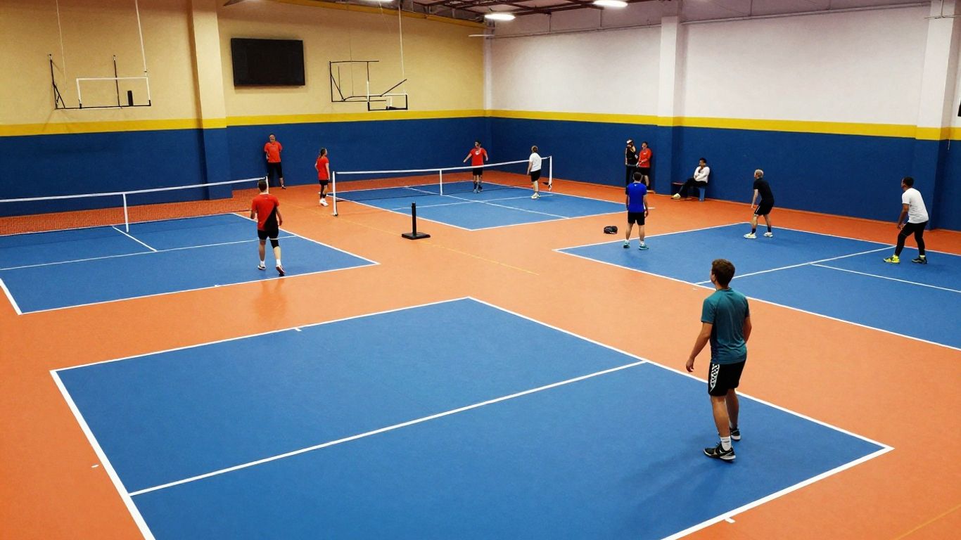 People playing indoor sports at Bracken Ridge.