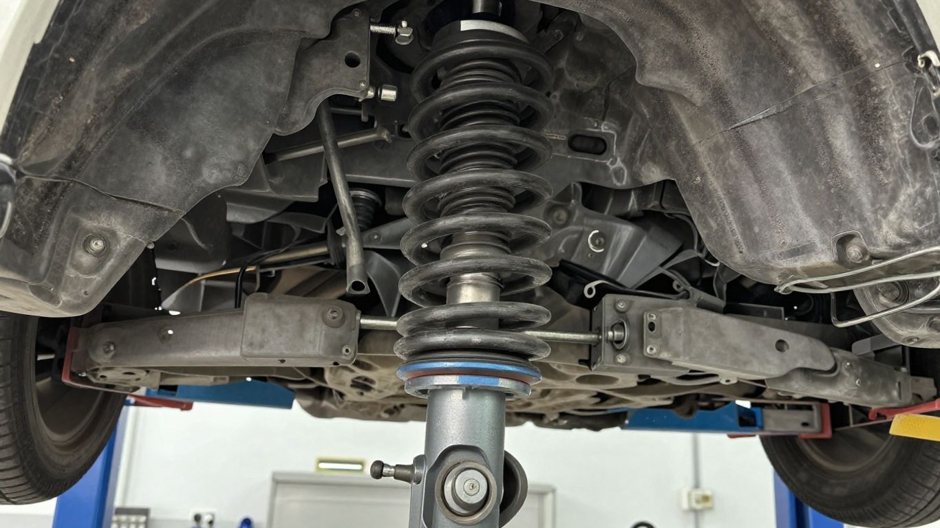 Front suspension control arm inspection