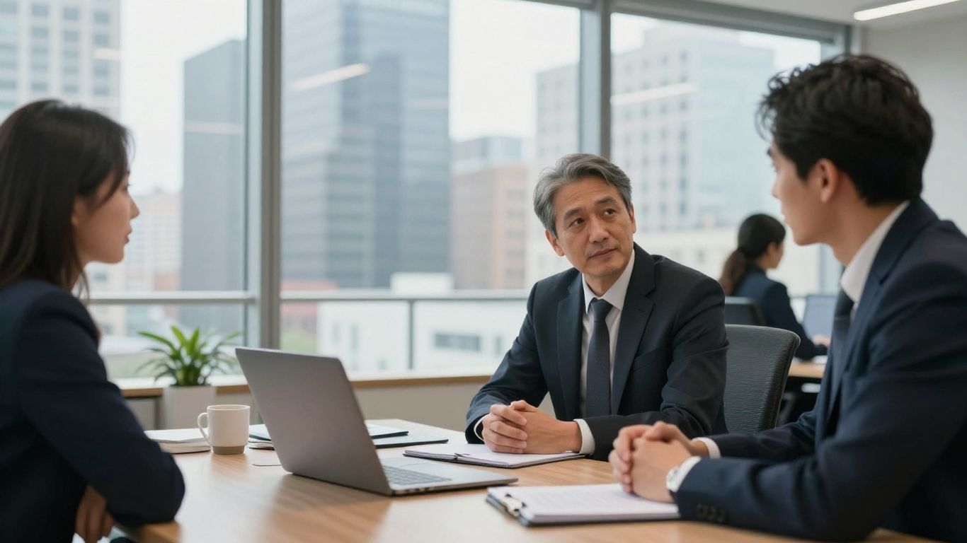 Assignee and manager reviewing city-specific workplace context