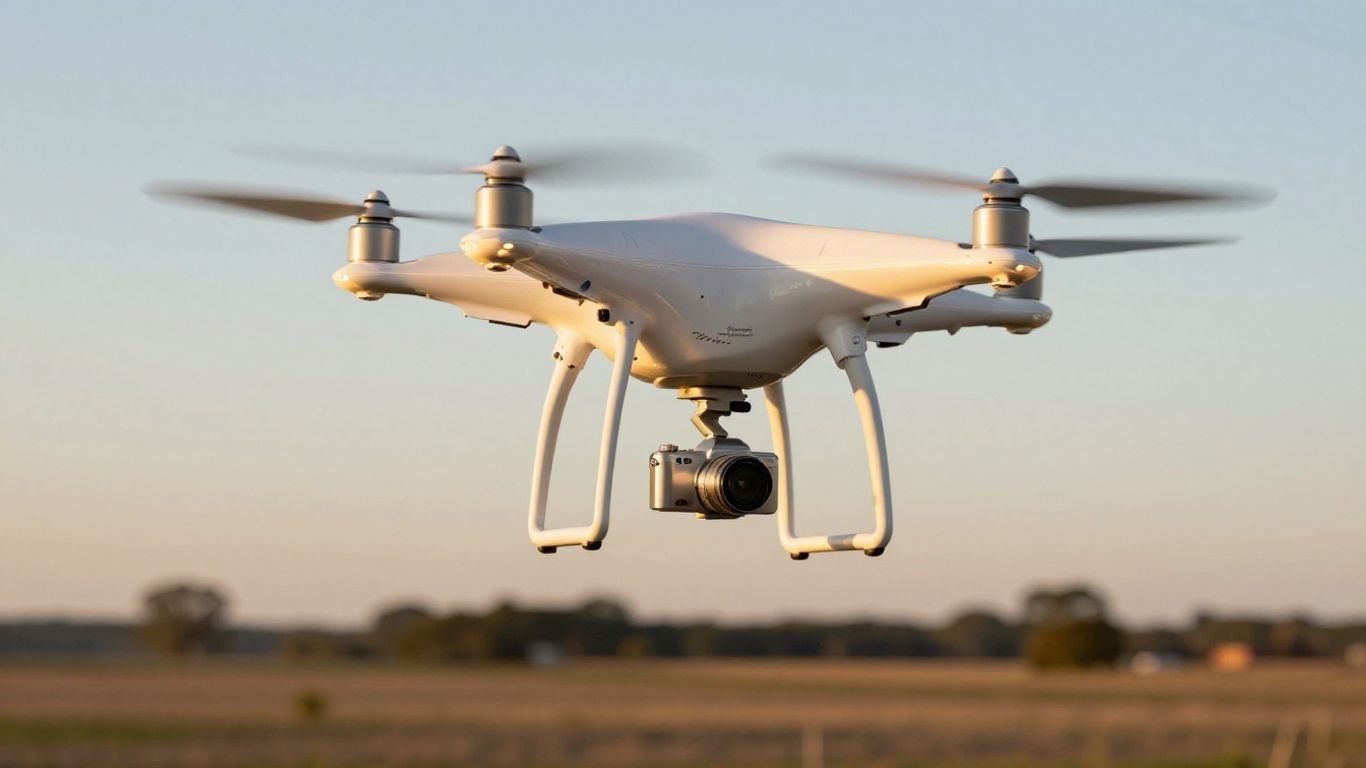 Phantom quadcopter camera ready for aerial filming