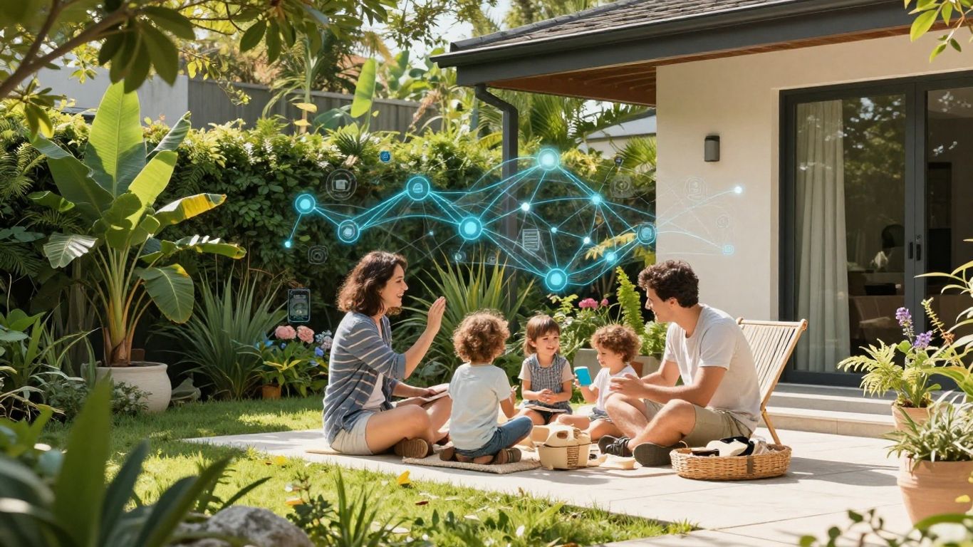Home services ad success with digital connections.