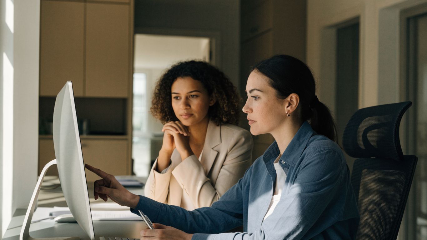 Healthcare staff checking connected recall records