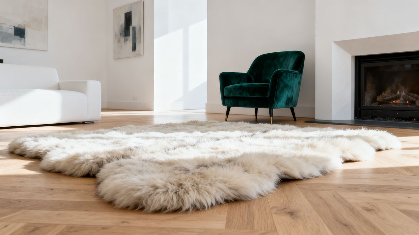 Interior decor featuring a plush floor rug