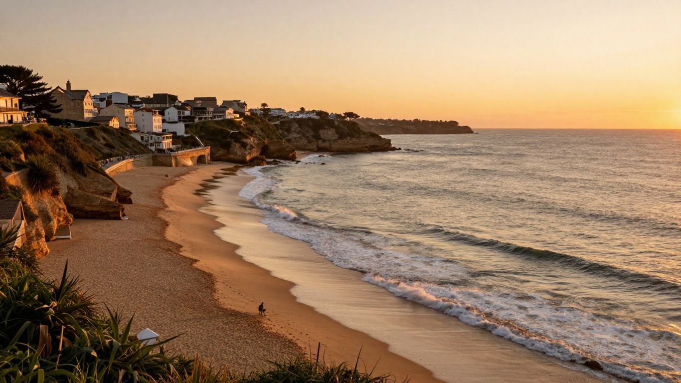 Panoramic view of the Biarritz coast