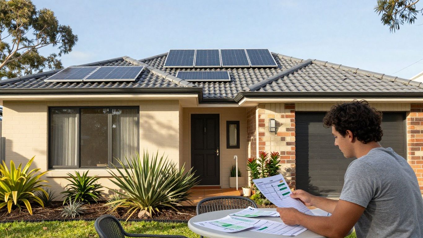 Australian home roof with solar planning