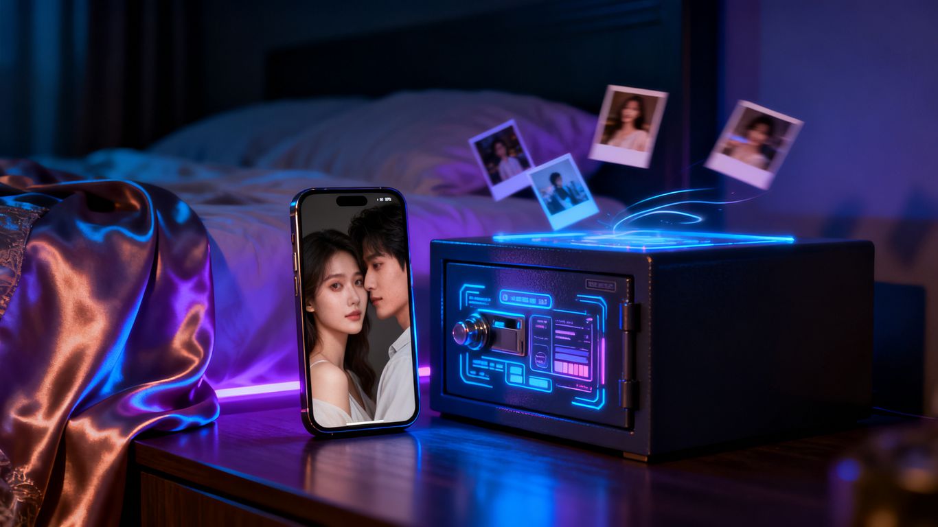 Private generated media vault on a phone