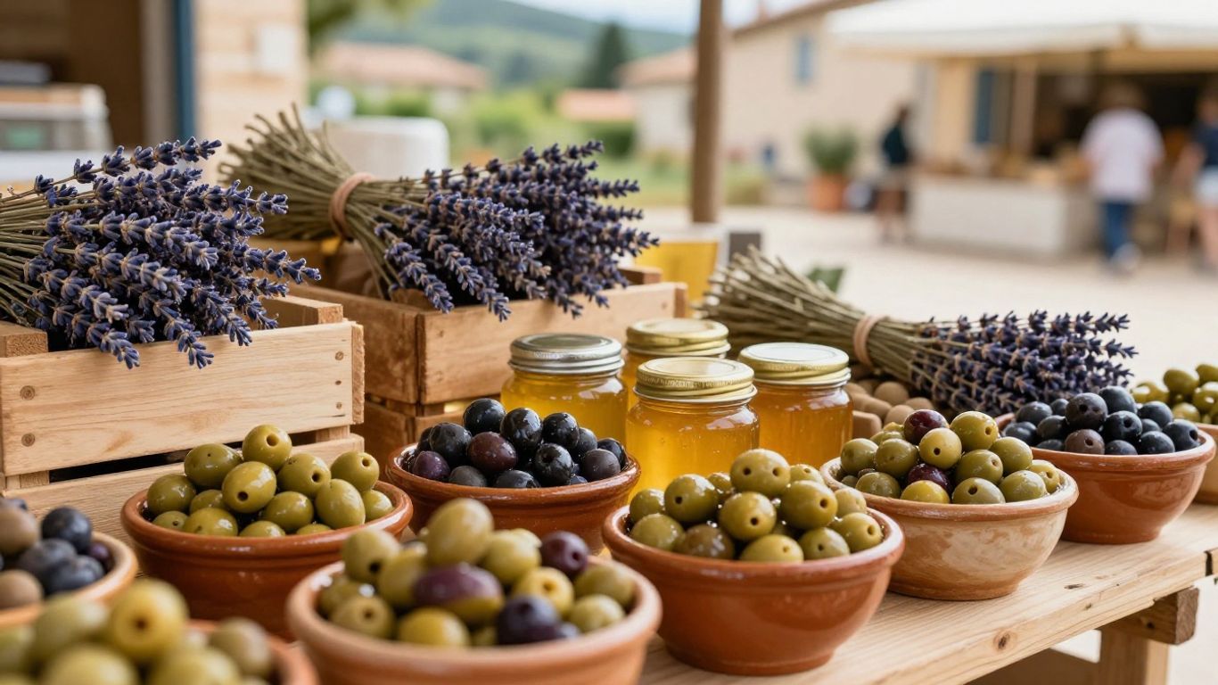 Fresh olives displayed at an local stall