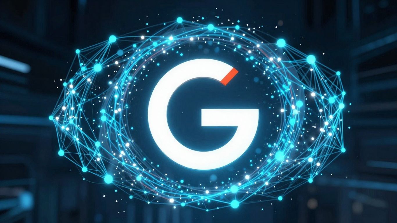 Chrome logo with quantum particles and digital merkle trees