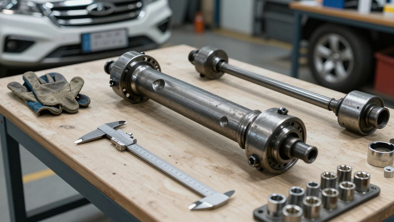 Chery vehicle beside replacement drive shaft