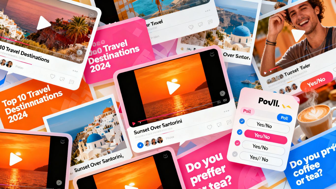 Facebook content formats collage