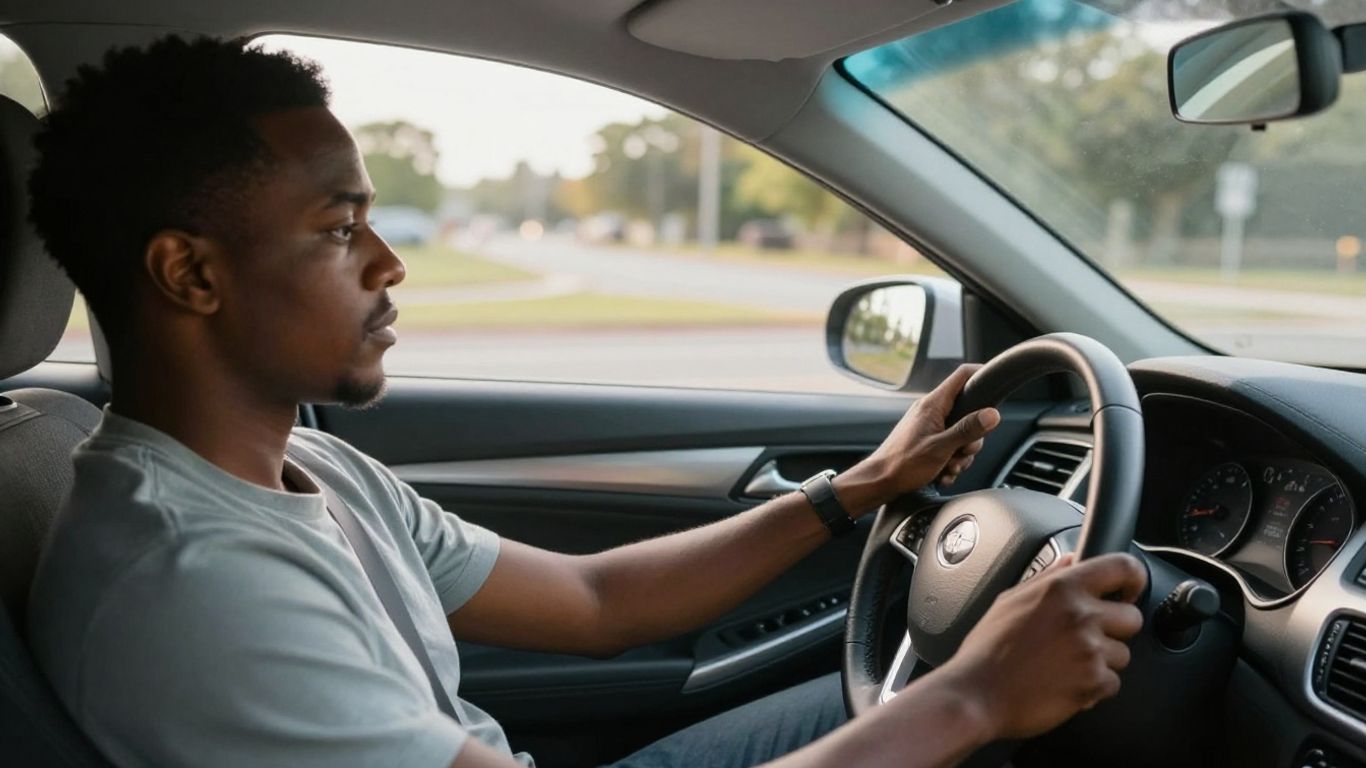 Rijinstructeur en leerling in een lesauto