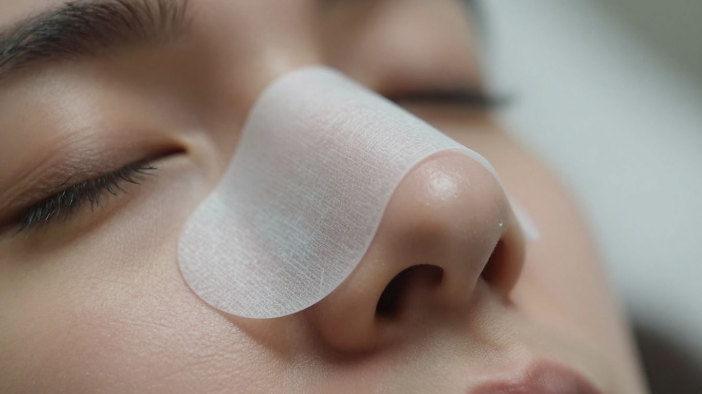 Nose with a clear breathing strip applied