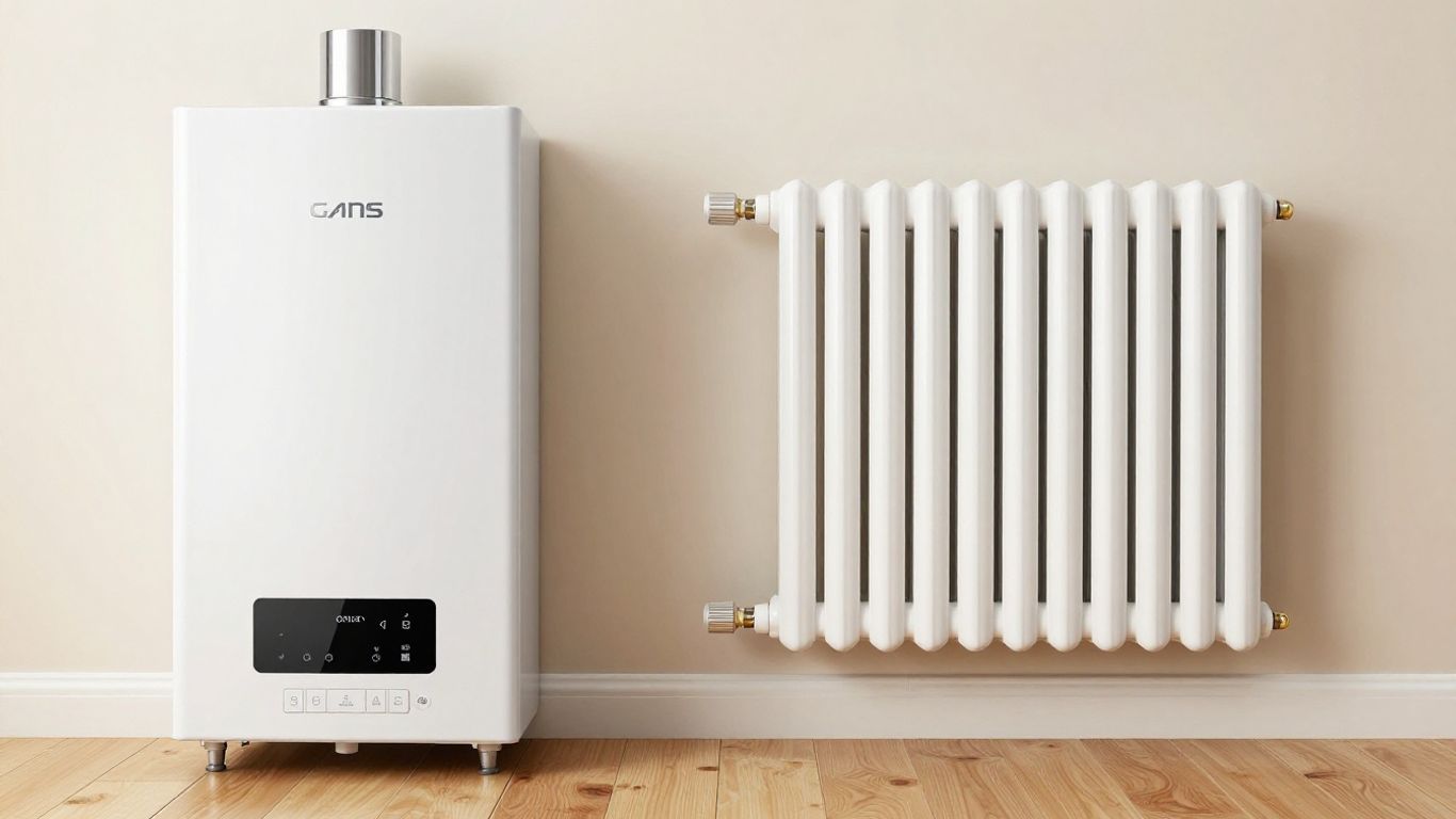 Chaudière gaz, radiateur et plancher chauffant
