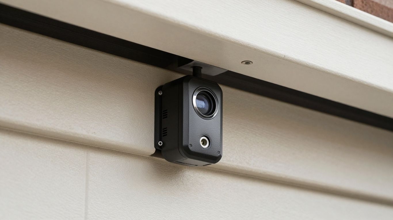 Smart garage opener with battery backup installed.