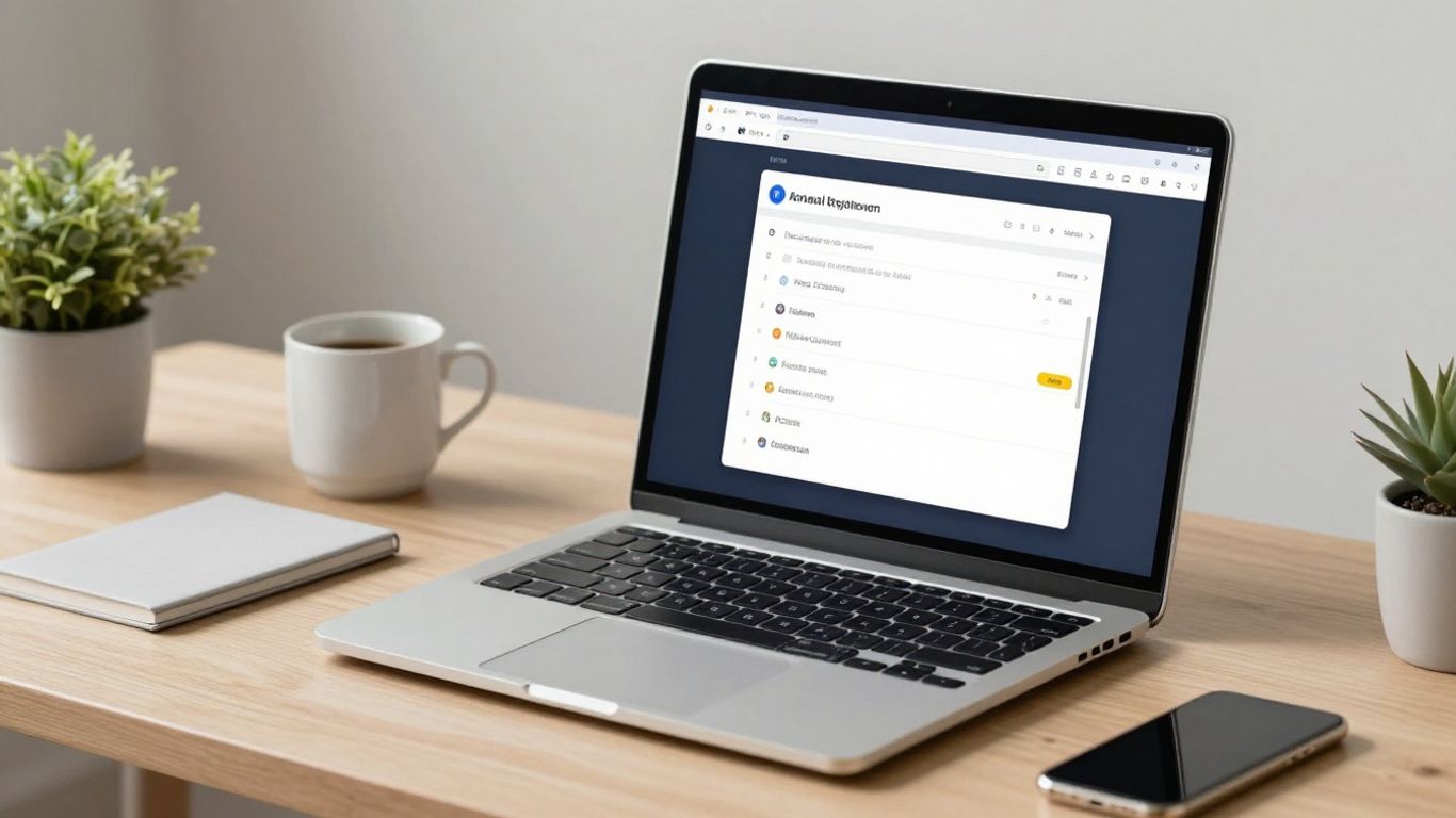 AI assistant interface on a laptop screen.