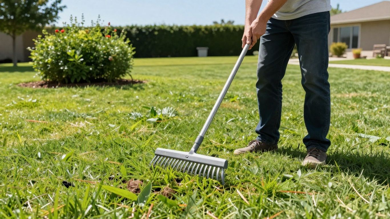 Cleaning up the backyard waste
