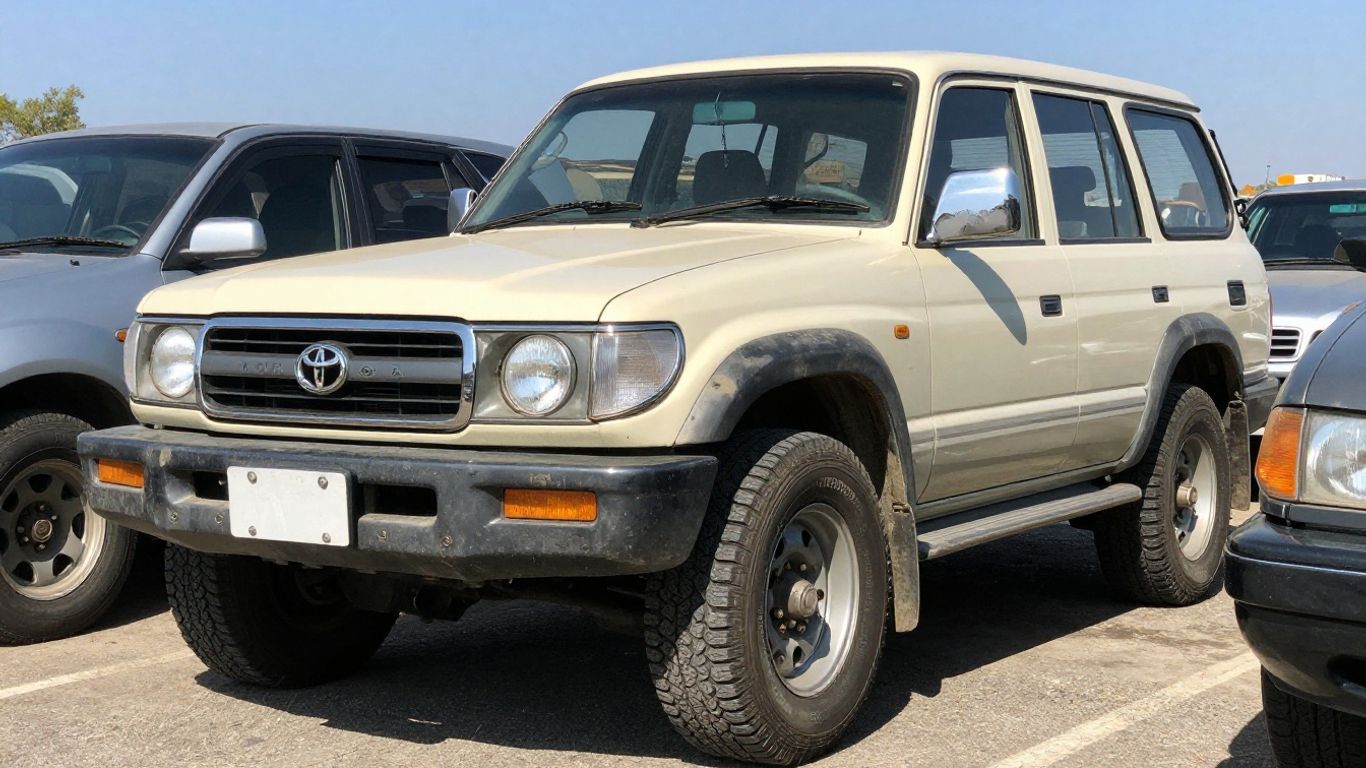 Toyota Prado SUV in a wrecking yard