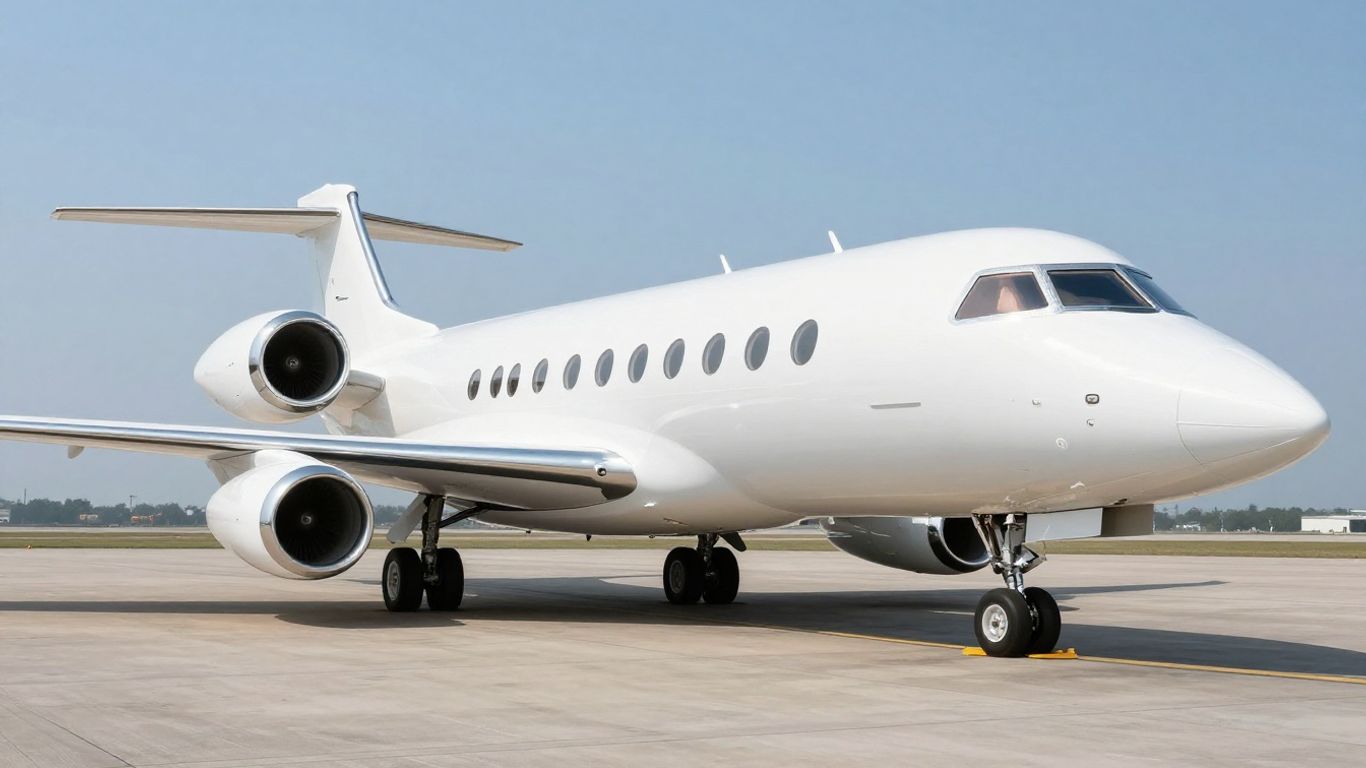 World's largest private jet on tarmac