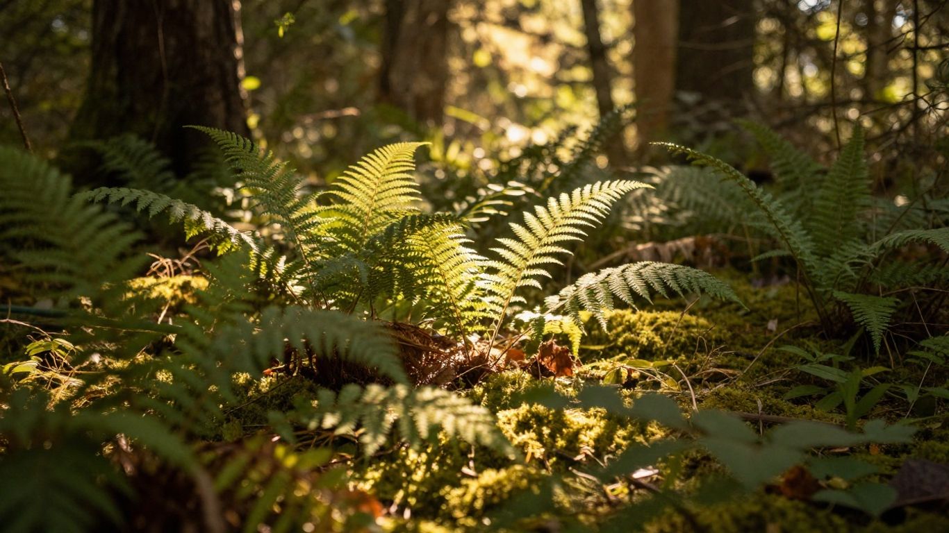 A serene forest landscape indicating calm state