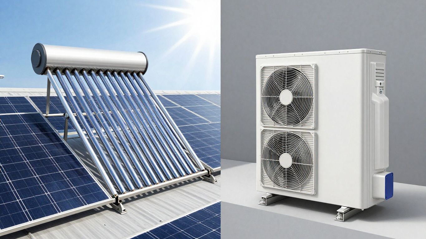 Radiatore solare confrontato con una pompa di calore