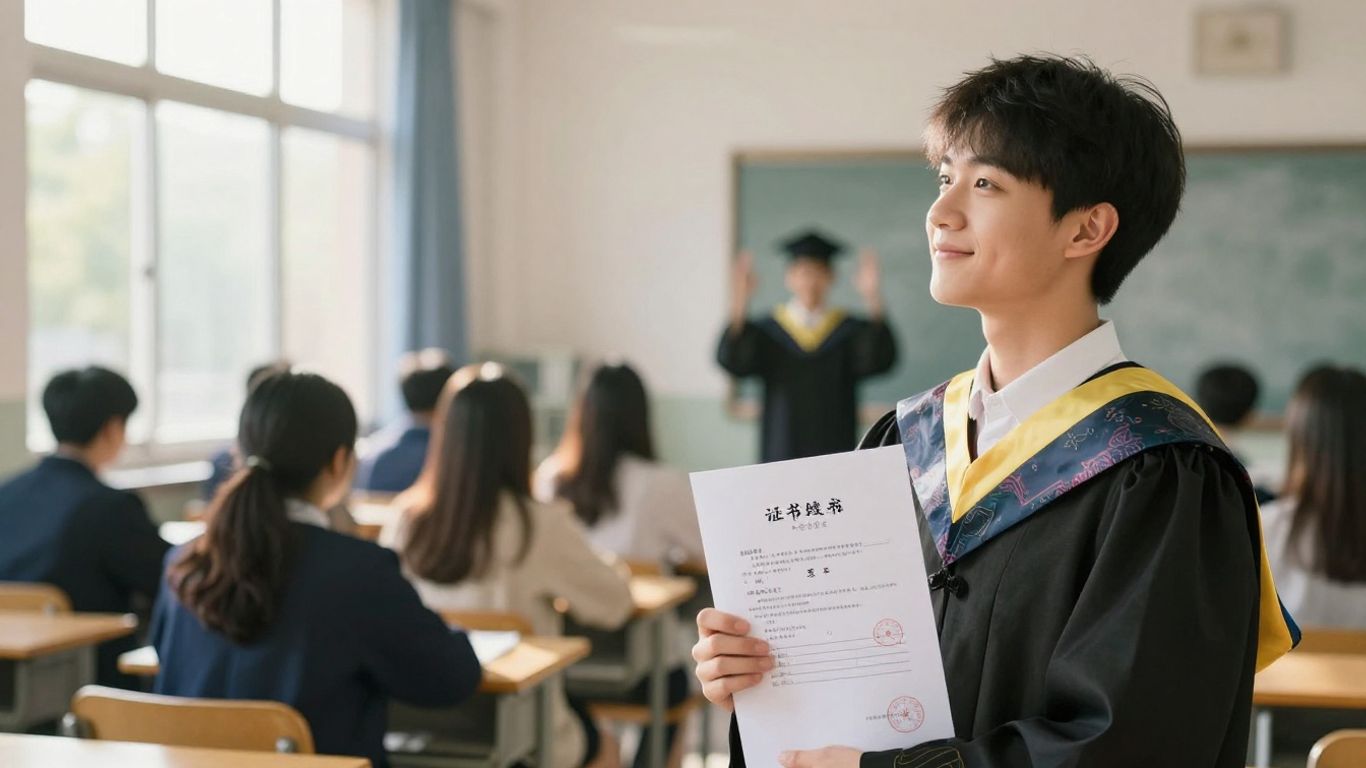 Student celebrating student loan forgiveness with a bright future.