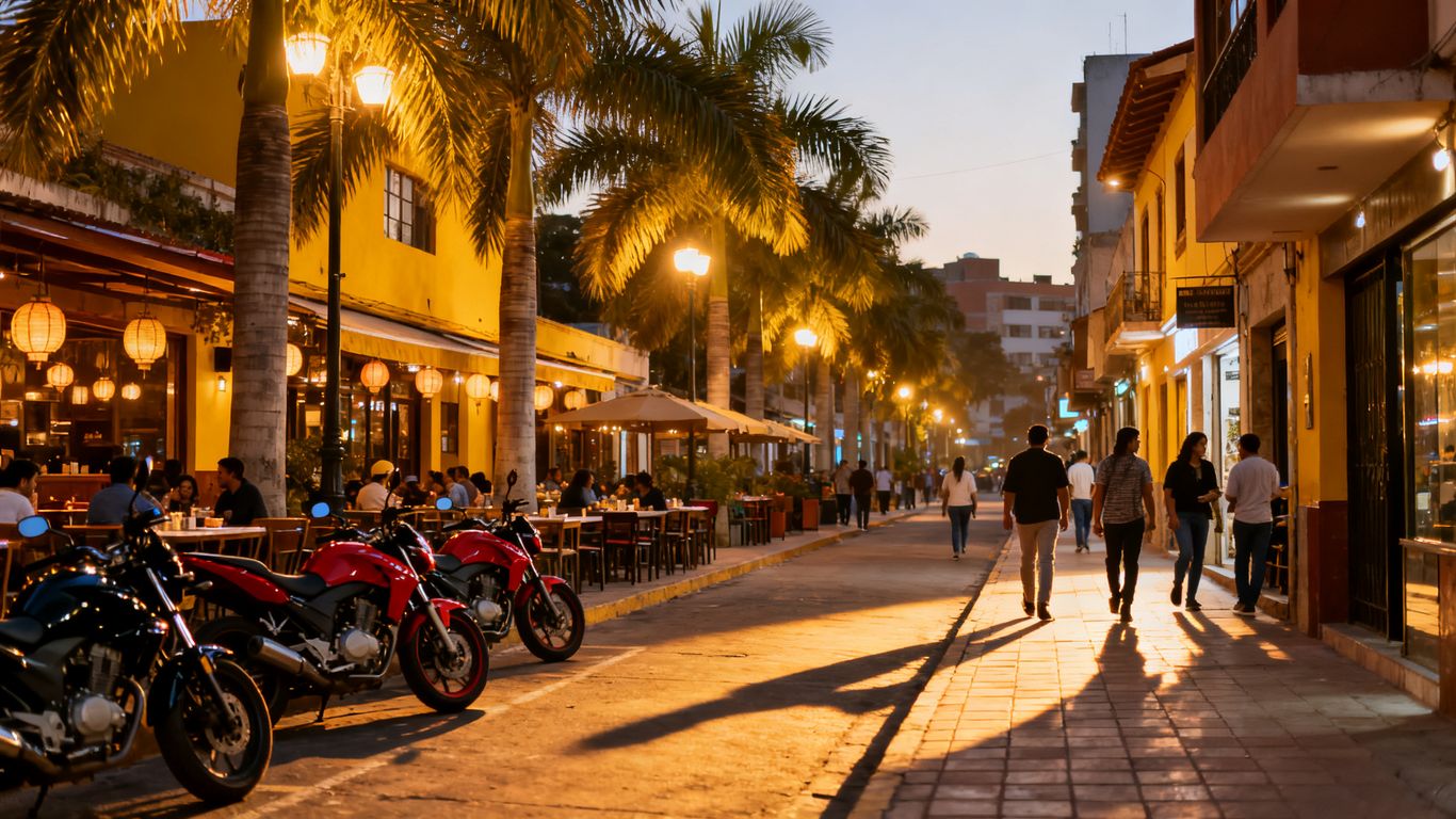 Local nightlife street view