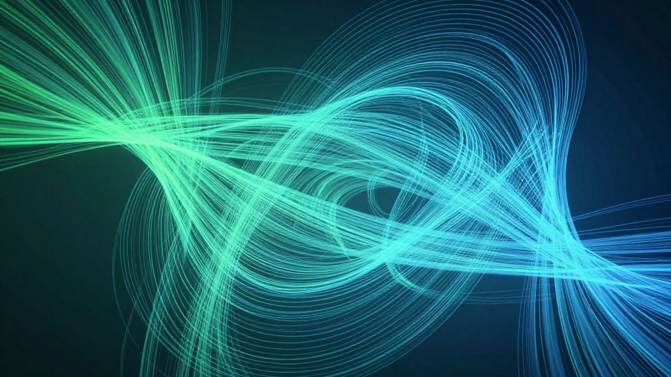 Abstract flow of interconnected light lines.