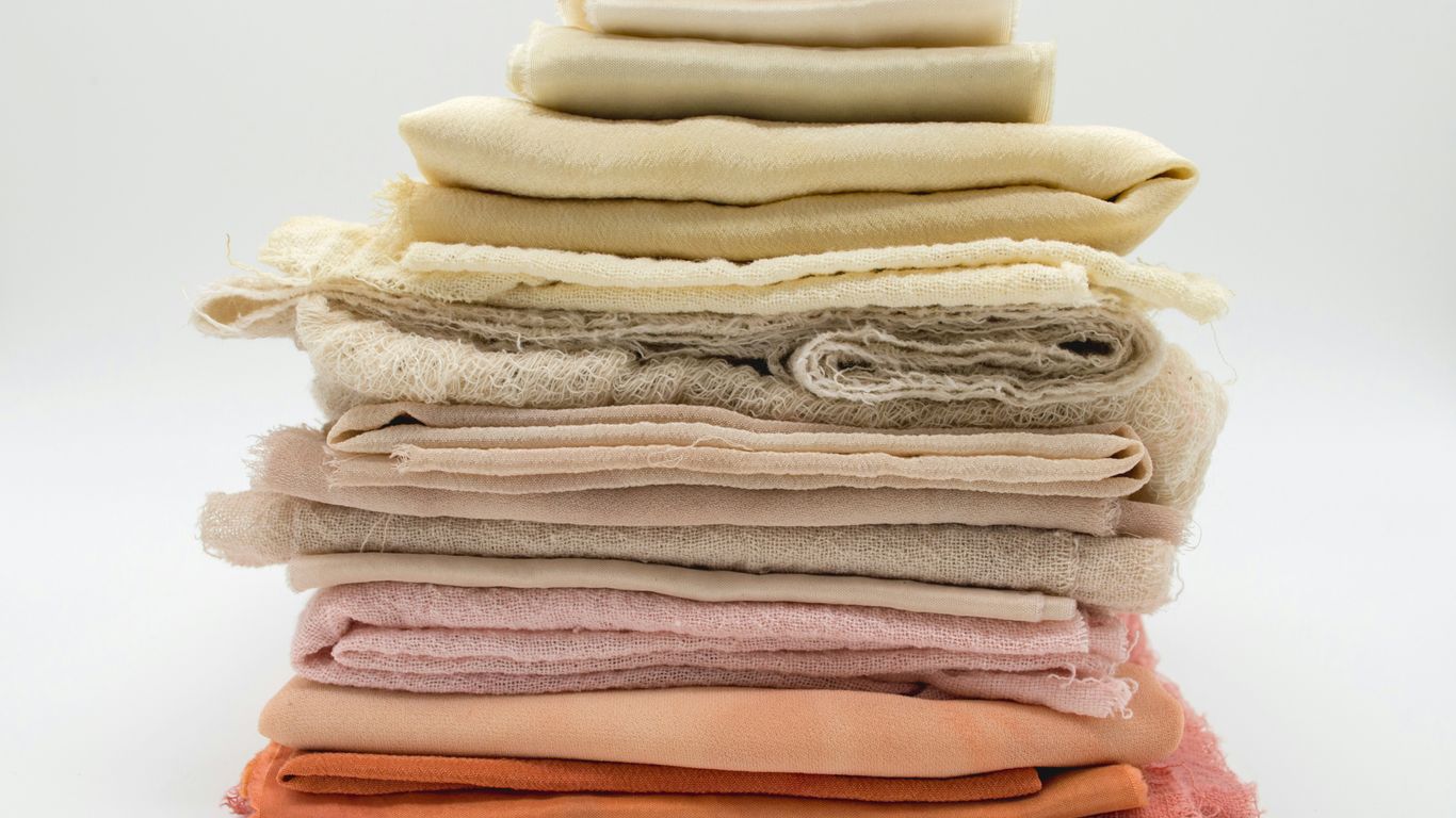Fabric swatches arranged for supplier review