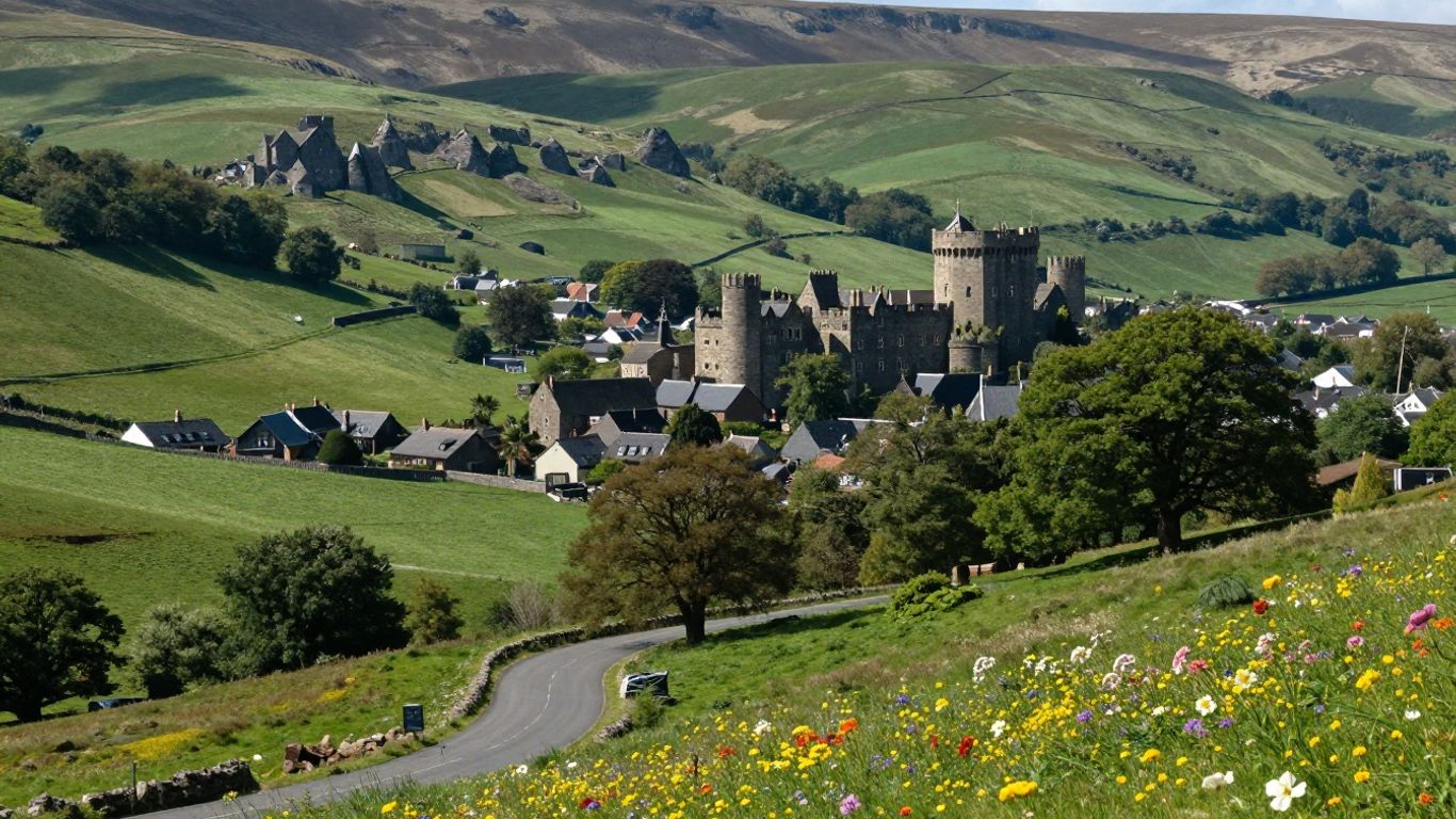 Mergellandroute met glooiende heuvels en dorpjes
