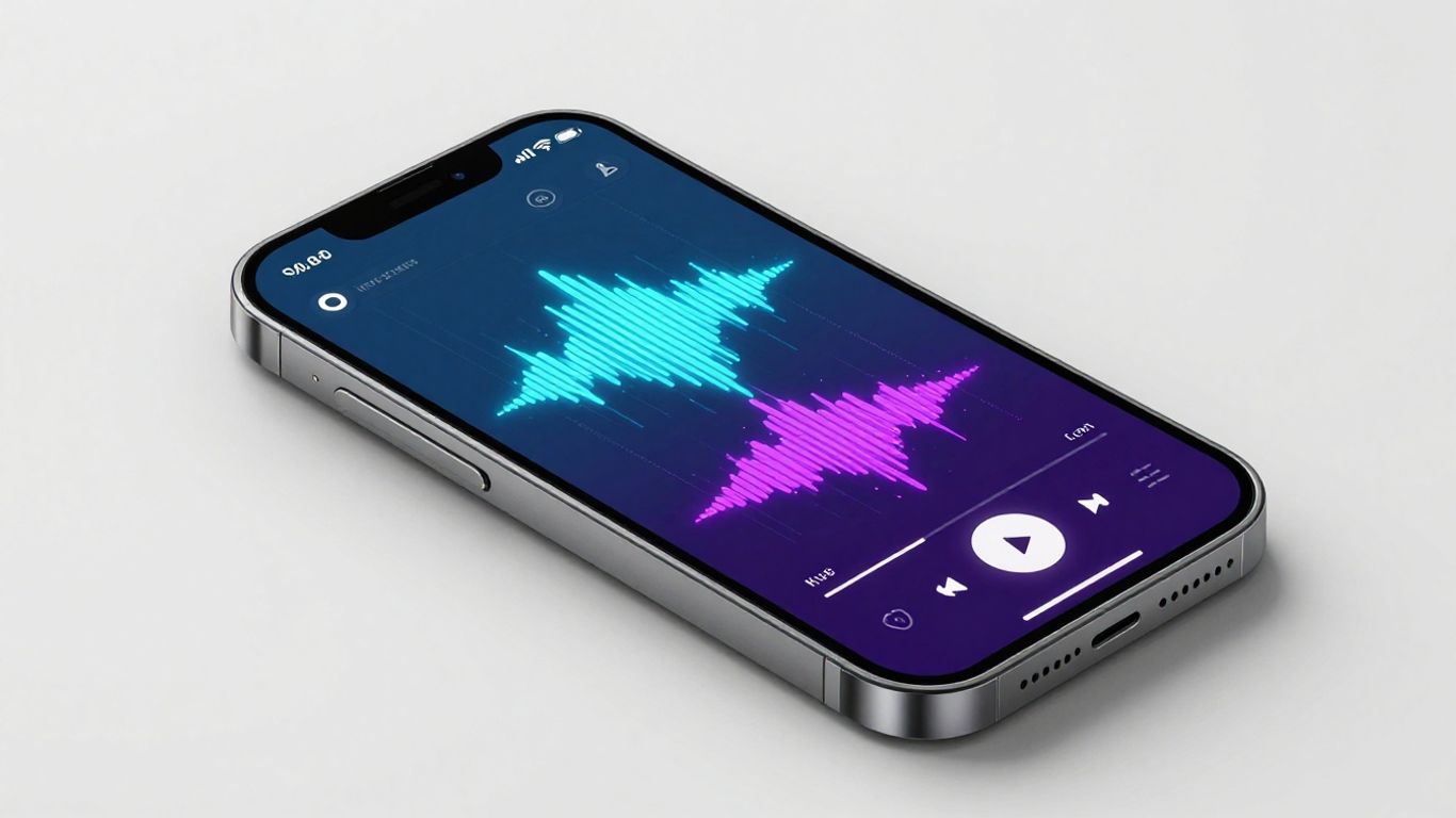 Mobile app interface for AI song generation