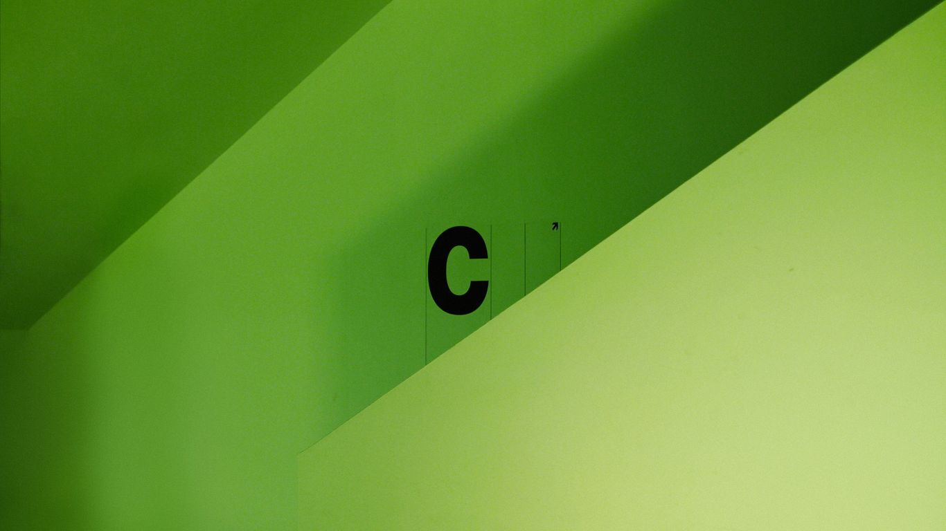 green painted wall