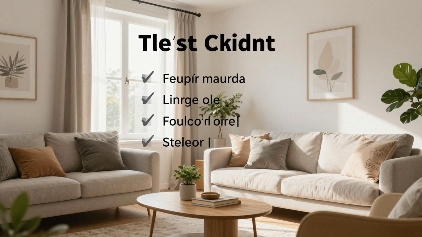 Airbnb property inspection checklist on a coffee table.