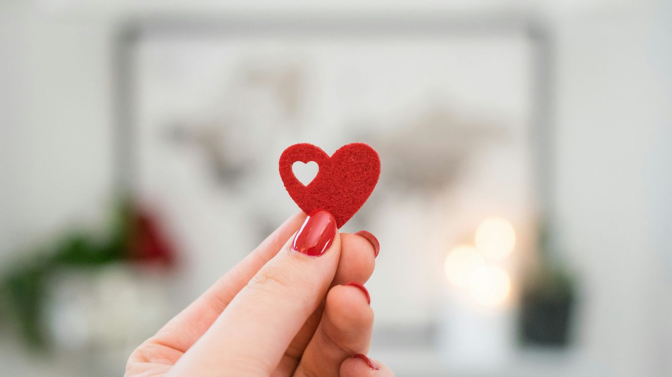 Custom die cut acrylic heart