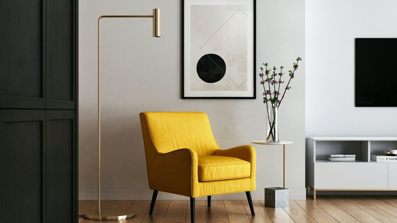 Interior design studio showcasing reflective wall panels