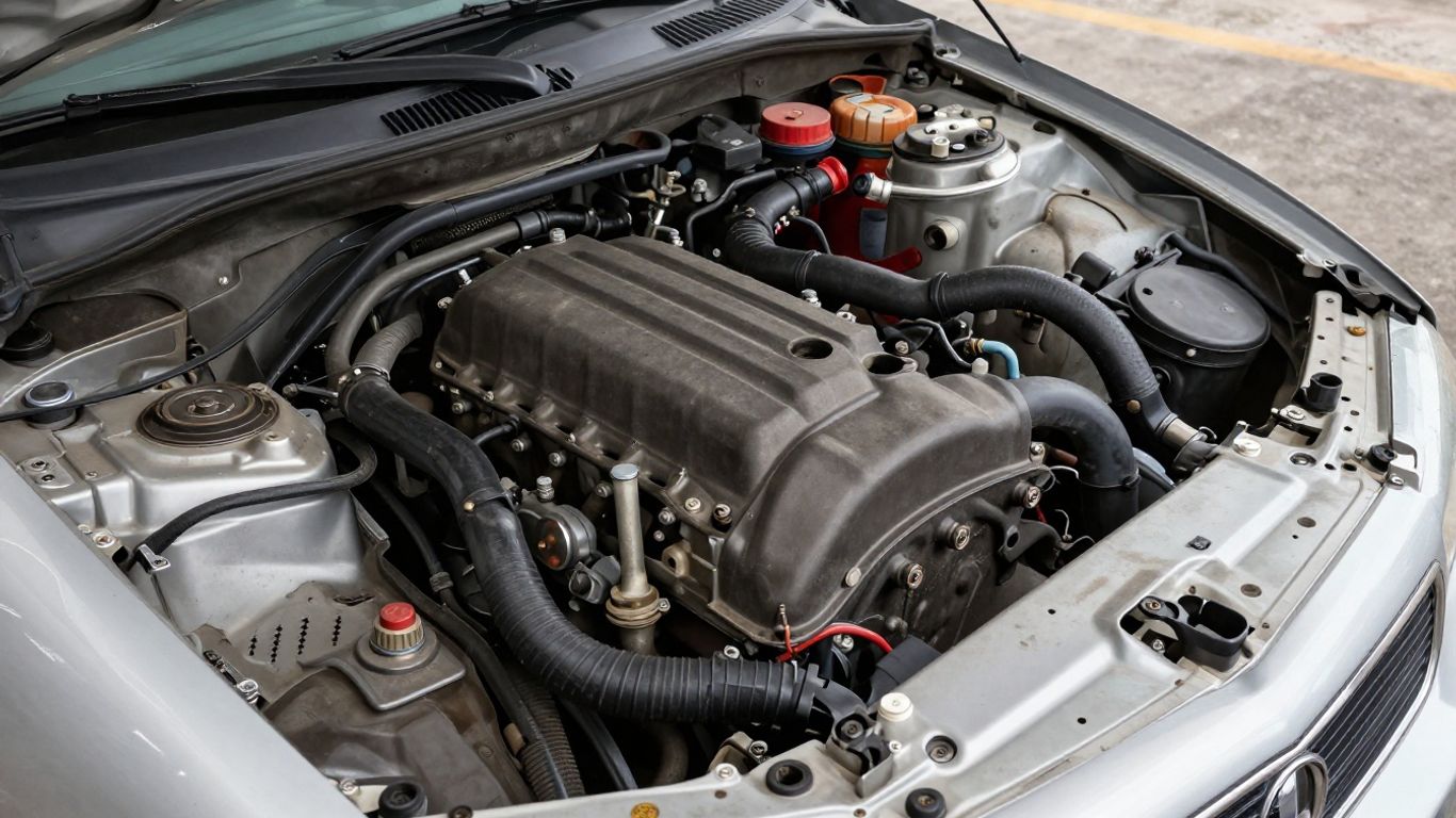 Motorraum eines modernen Hyundai i30 im Detail