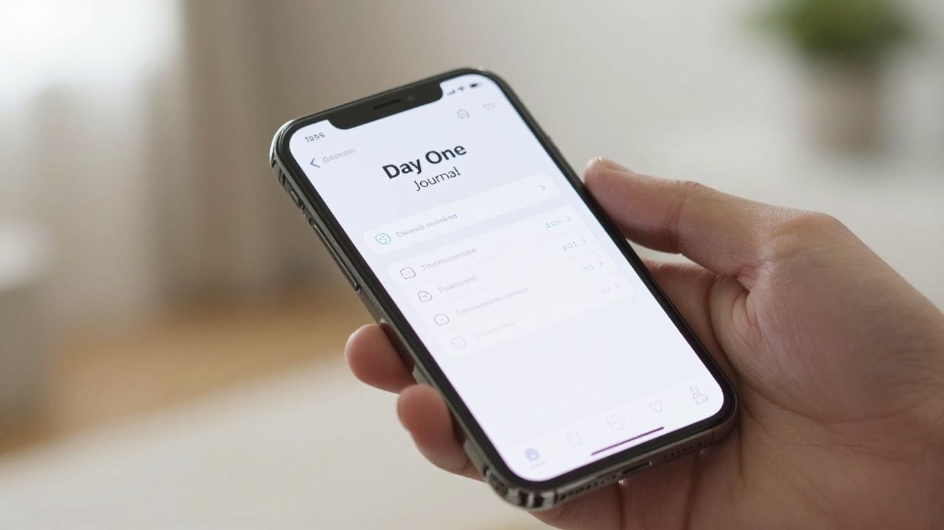 Day One journaling app on a smartphone screen.
