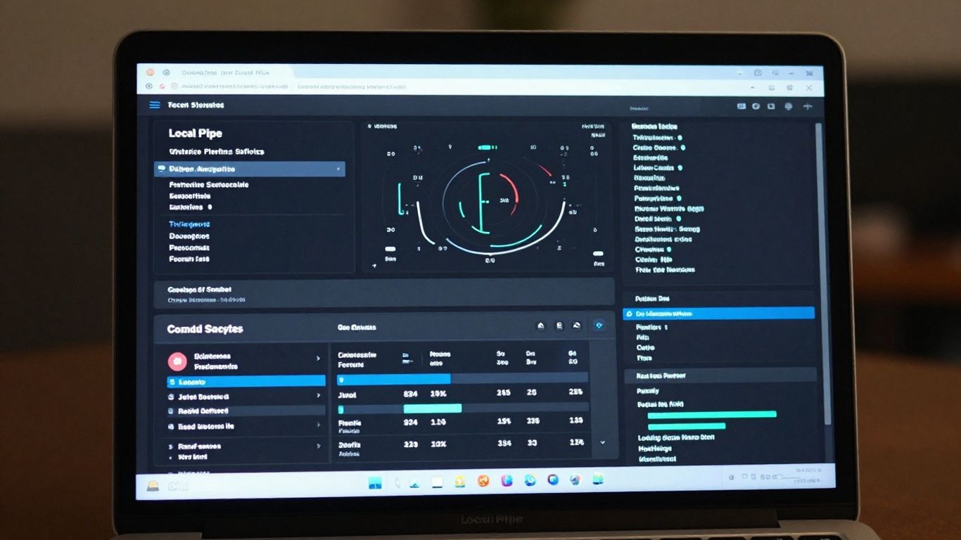 LocalPipe software interface on a laptop screen.
