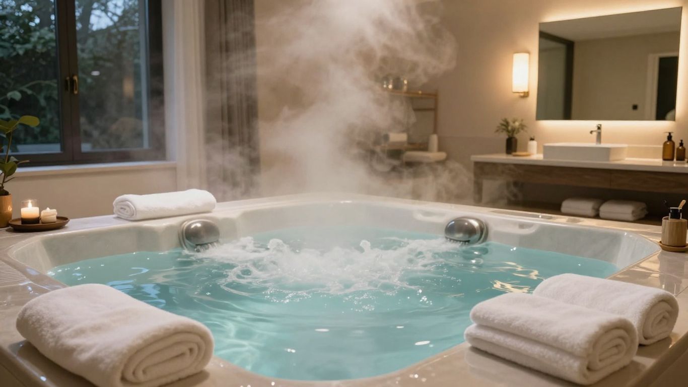 Jacuzzi privatif dans un spa en Essonne