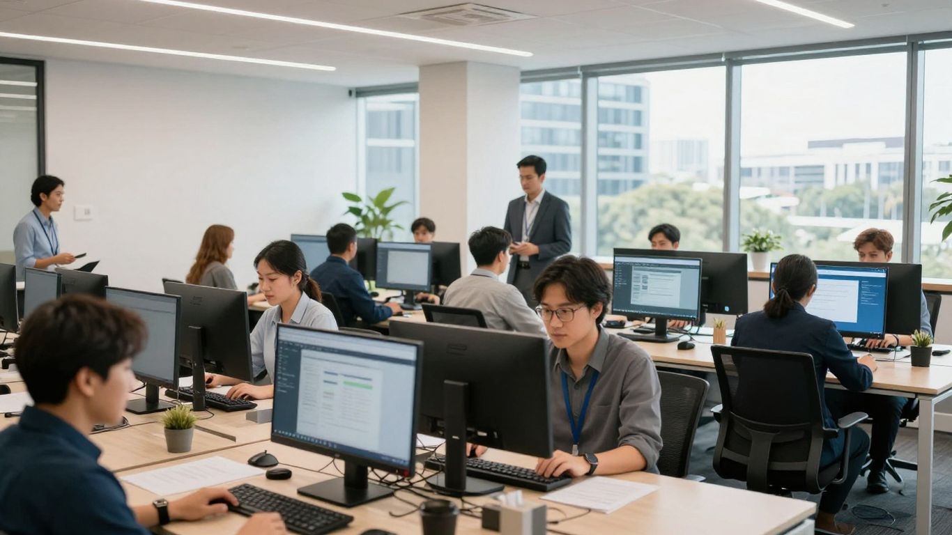 Brisbane office with technology and professionals