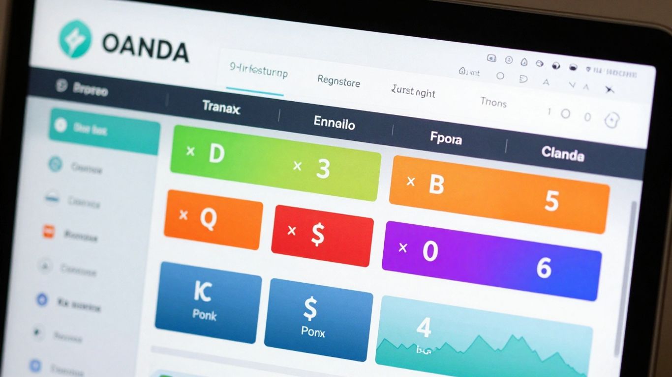 OANDA trading platform interface close-up