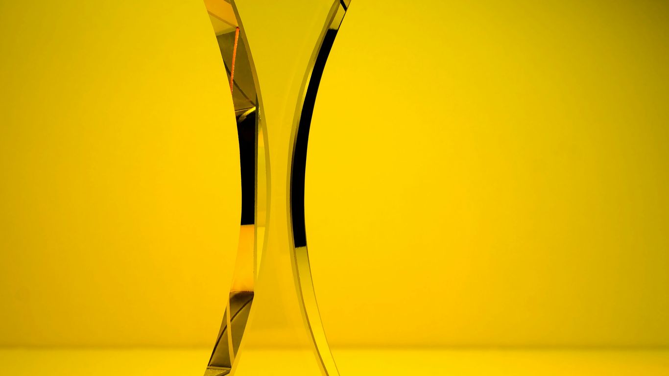 Layered clear acrylic award structure