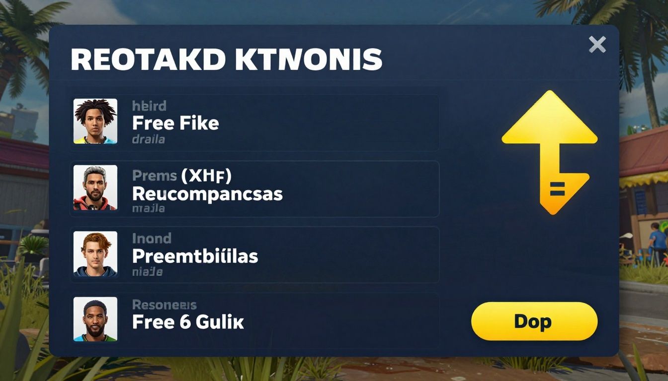 Interface do jogo Free Fire mostrando a tela de eventos e recompensas disponíveis para os jogadores