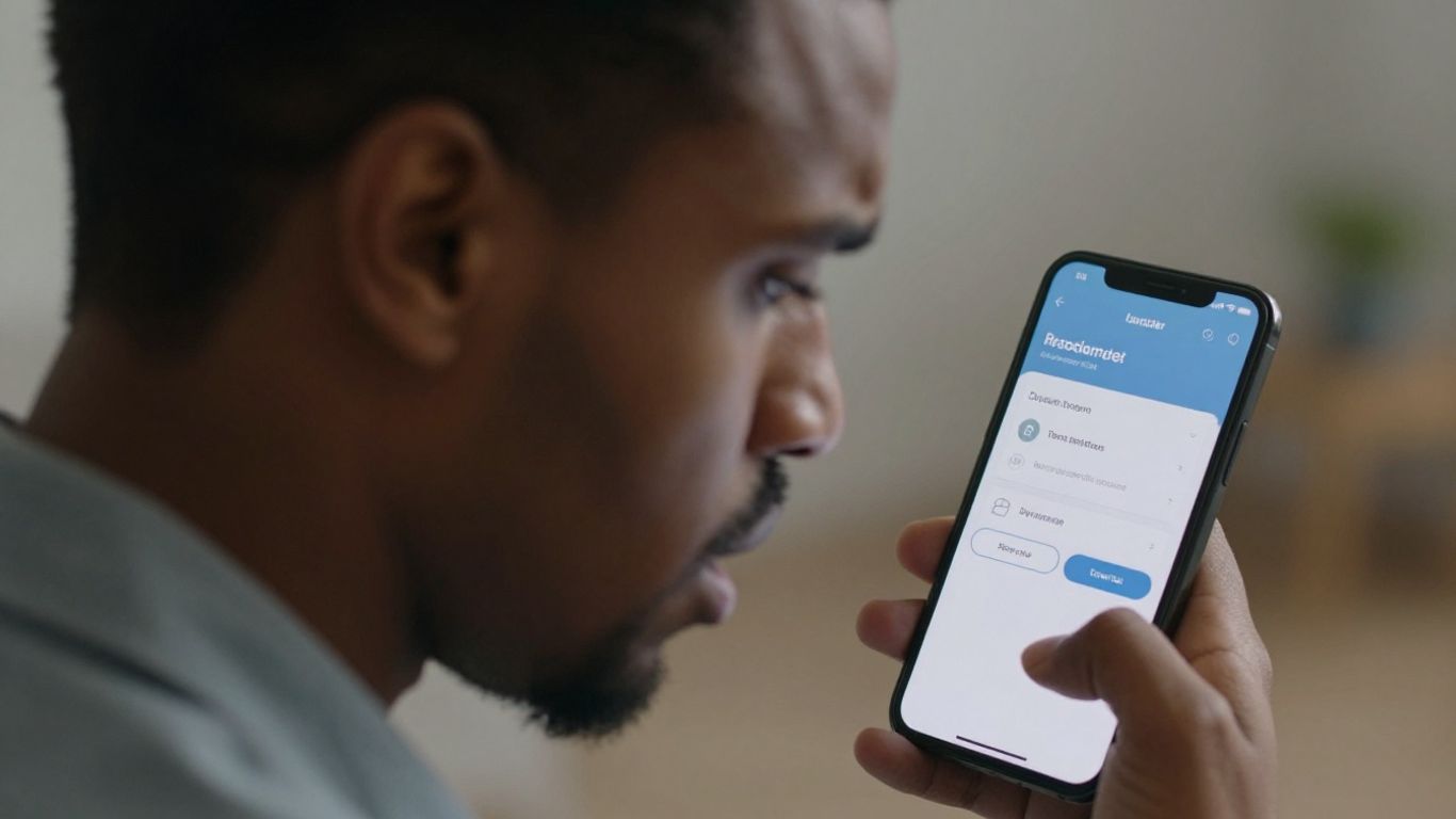 Person struggling with Morgan Stanley E*TRADE login on phone.